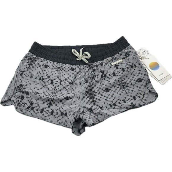 VUORI Clementine Shorts Size Large Gray Shibori. 2.5” Inseam NWT Womens